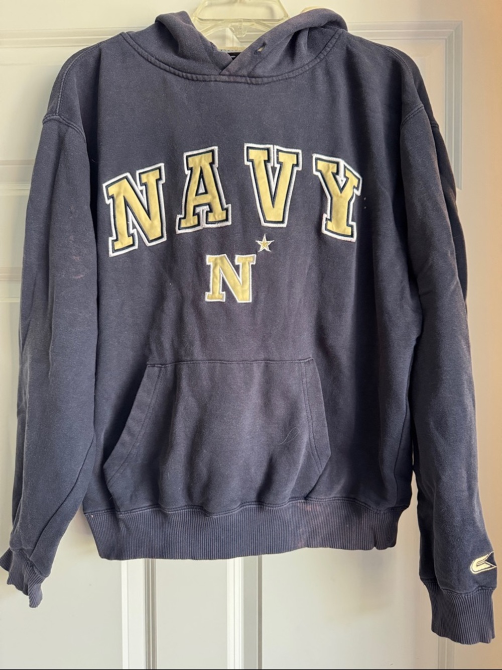 Navy Crewneck Hoodie Sweatshirt - NAVY Lettering